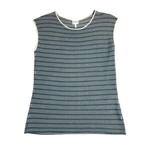 Armani lightweight knit sleeveless stripe top